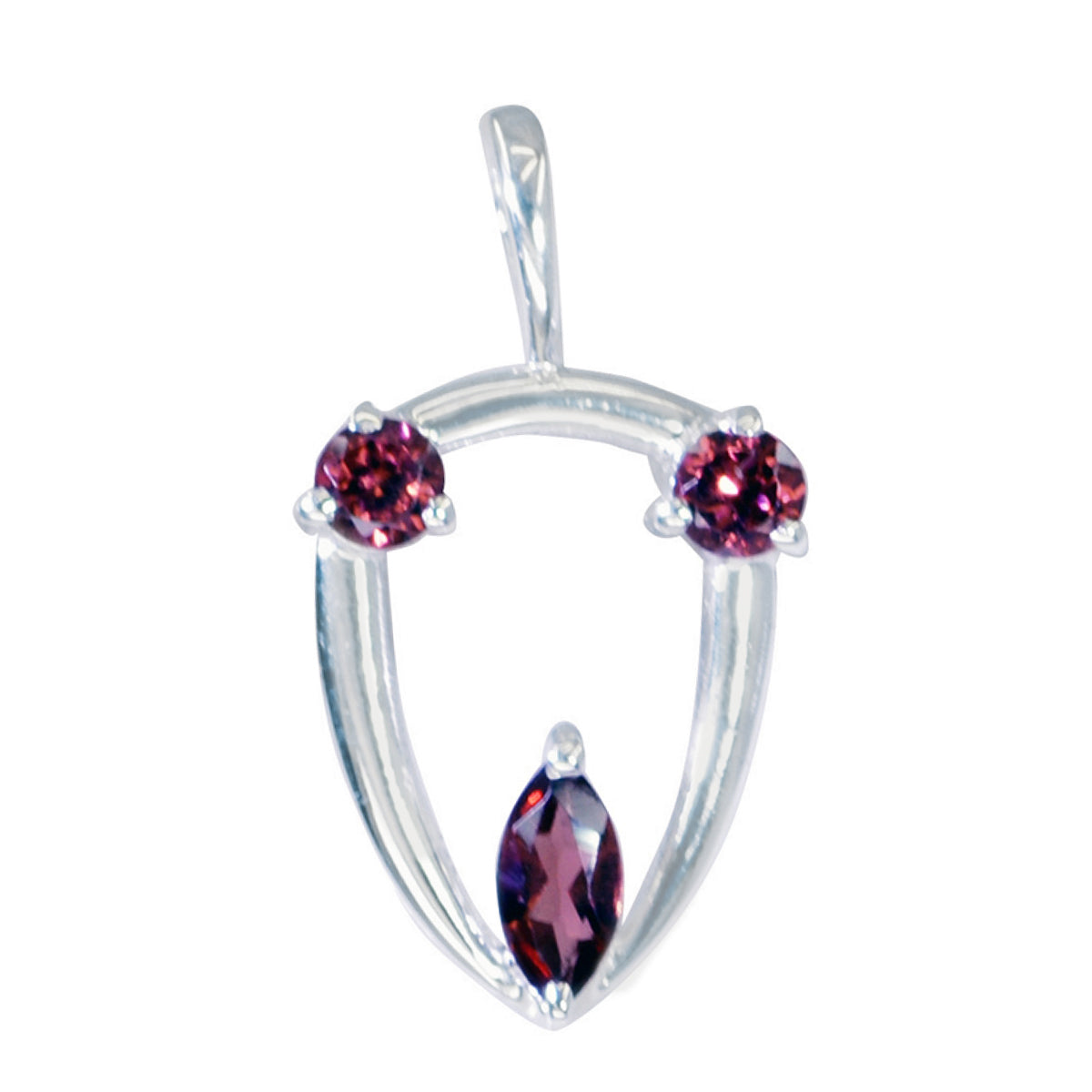 Lili Red Bubble Pendant - Stunning Gemstone Jewelry Garnet Red Red