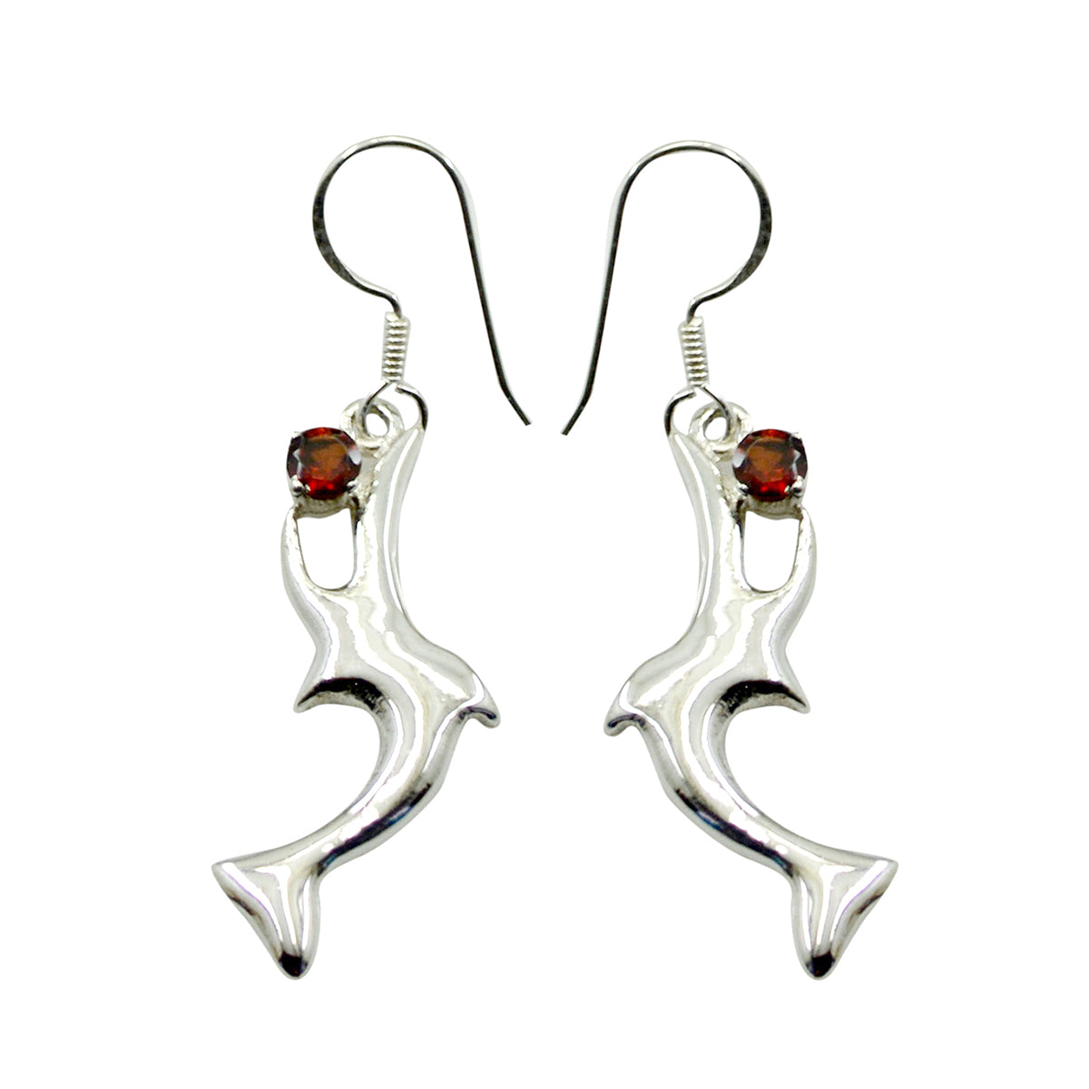 Lili Red Solitaire Earrings for Instant Glam Garnet Red Dangle