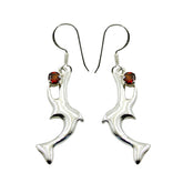 Lili Red Solitaire Earrings for Instant Glam Garnet Red Dangle