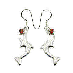 Lili Red Solitaire Earrings for Instant Glam Garnet Red Dangle
