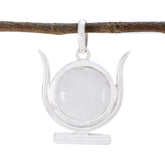 Lili White Cocktail Dainty Pendant Rainbow Moonstone White White