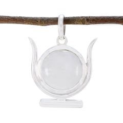 Lili White Cocktail Dainty Pendant Rainbow Moonstone White White