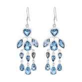 Lily Blue Dangle Earrings for Everyday Glamour Blue topaz Blue Dangle