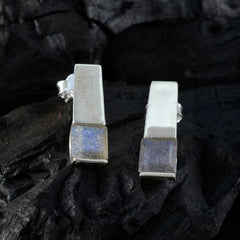 Lily Grey Solitaire Stud Earrings for Everyday Glam