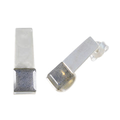 Lily Grey Solitaire Stud Earrings for Everyday Glam