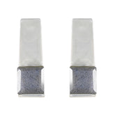 Lily Grey Solitaire Stud Earrings for Everyday Glam Labradorite Gray Stud