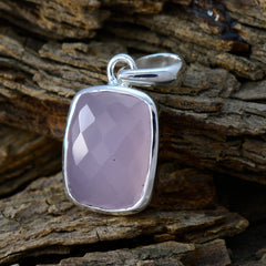 Lily Pink Pendant Jewelry - Elegant Silver Gemstone Pendant