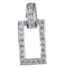 Liyana White Abstract Pendant with Sparkling Stones