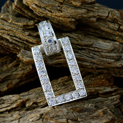 Liyana White Abstract Pendant with Sparkling Stones