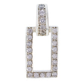 Liyana White Abstract Pendant with Sparkling Stones Crystal Quartz White White