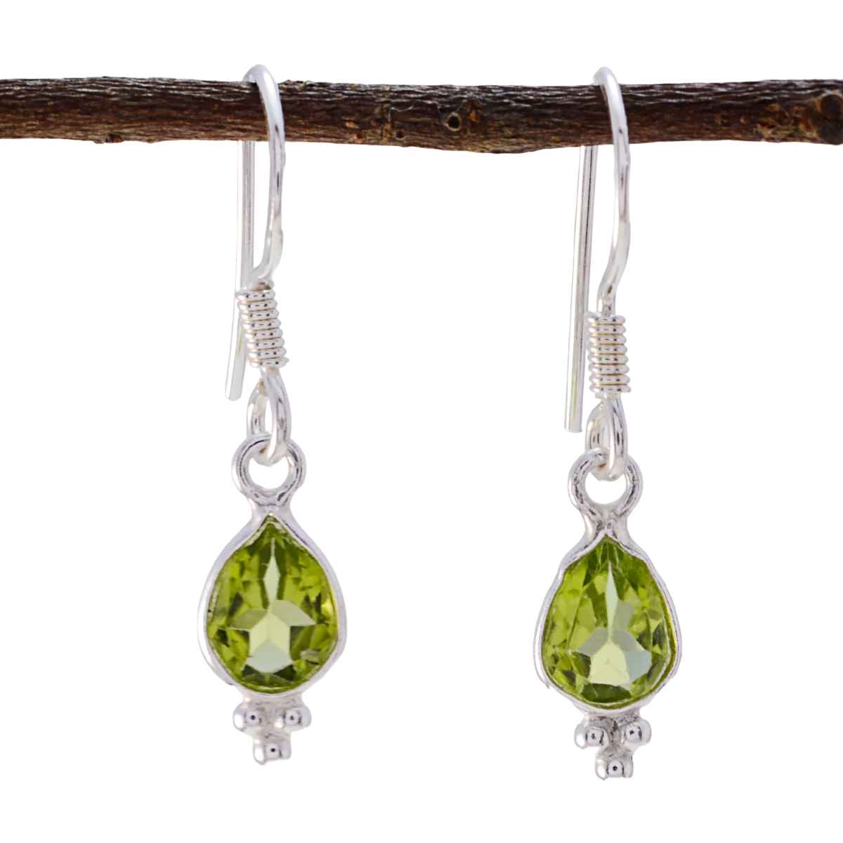 Lorena Green Dangle Earrings for Everyday Glam Peridot Green Dangle