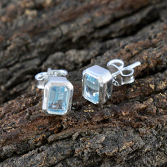Lourdes Blue Earrings with Elegant Gemstone Design