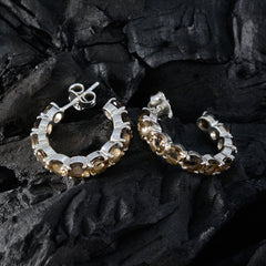Lourdes Brown Stud Earrings for Everyday Glam