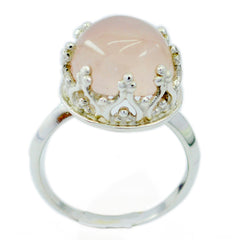 Lucia Art Deco Pink Ring with Sterling Silver Band
