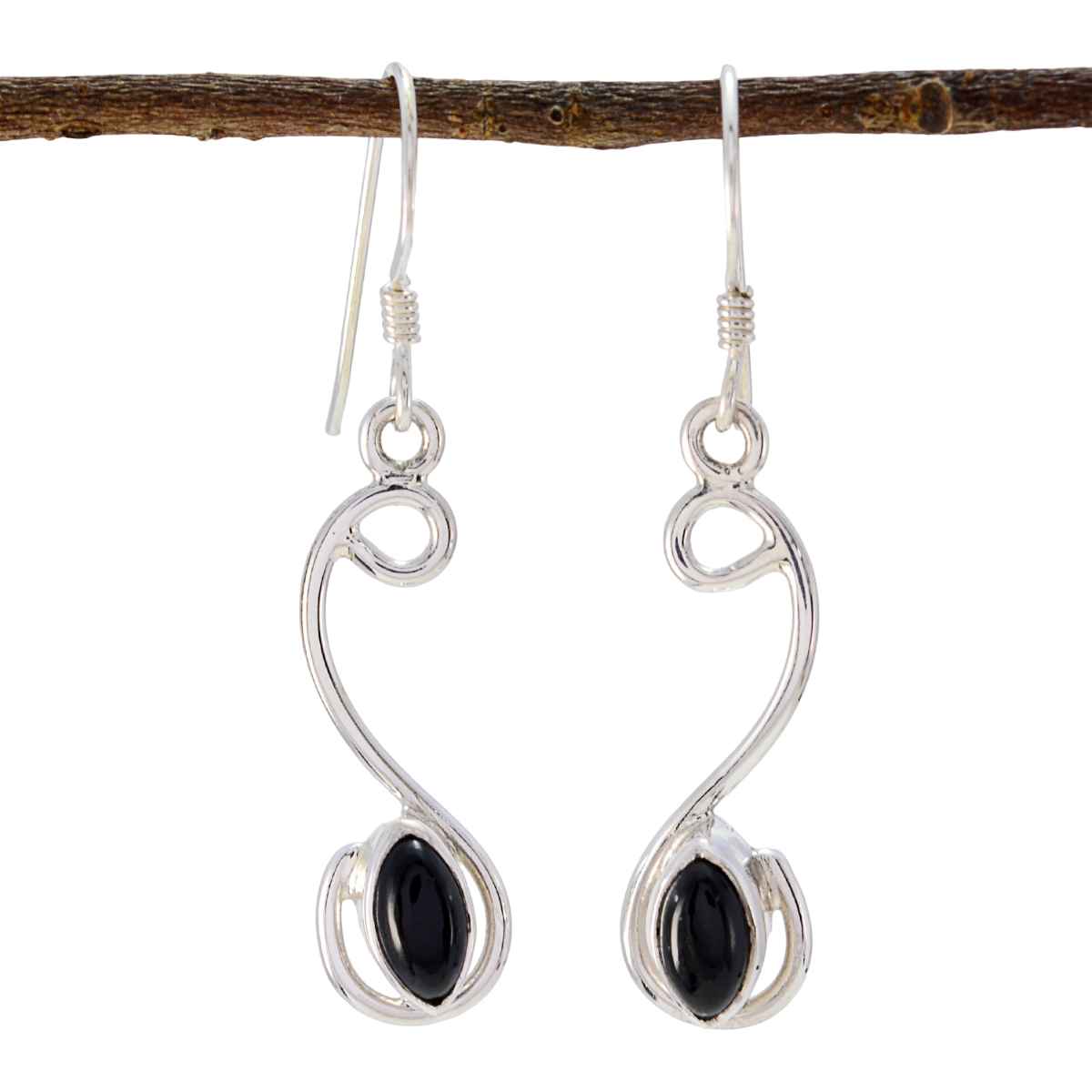 Lucia Black Dangle Earrings - Chic Everyday Jewelry Black Onyx Black Dangle