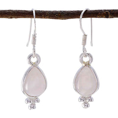 Lucia Pink Dangle Earrings for Chic Everyday Glam Rose Quartz Pink Dangle
