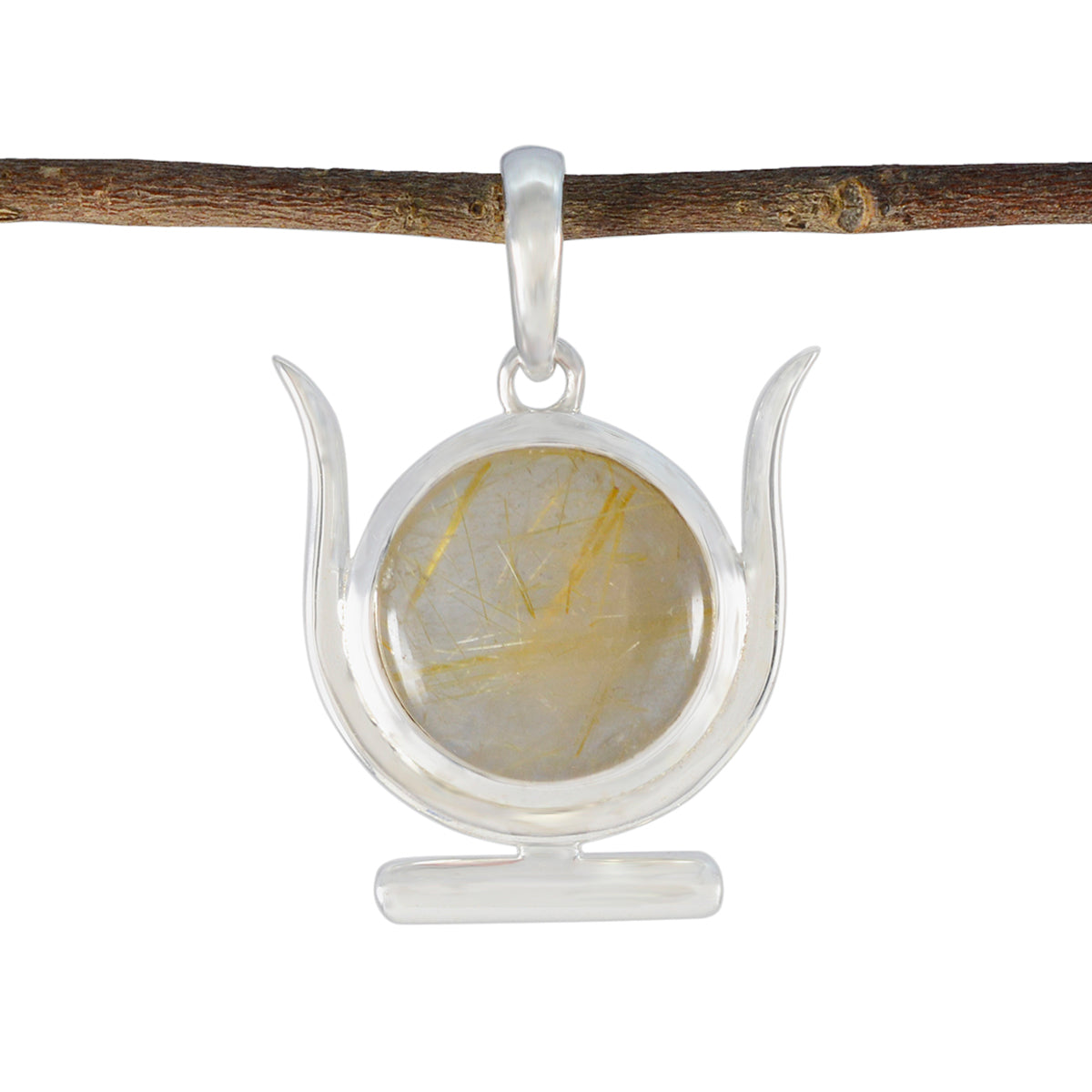 Lucy Pink Heart Pendant Necklace with Gemstone Charm Rose Quartz Pink Pink