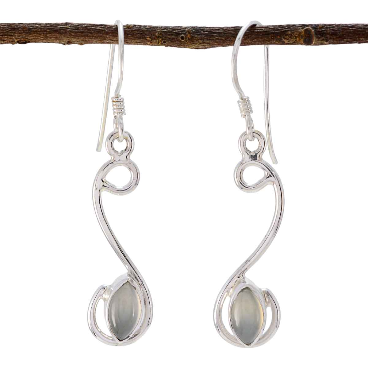 Luisa Blue Dangle Earrings for Everyday Glam Chalcedony Blue Dangle