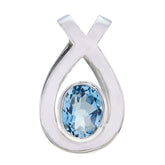 Luisa Blue Pendant - Elegant Gemstone Jewelry Blue Topaz Blue Blue
