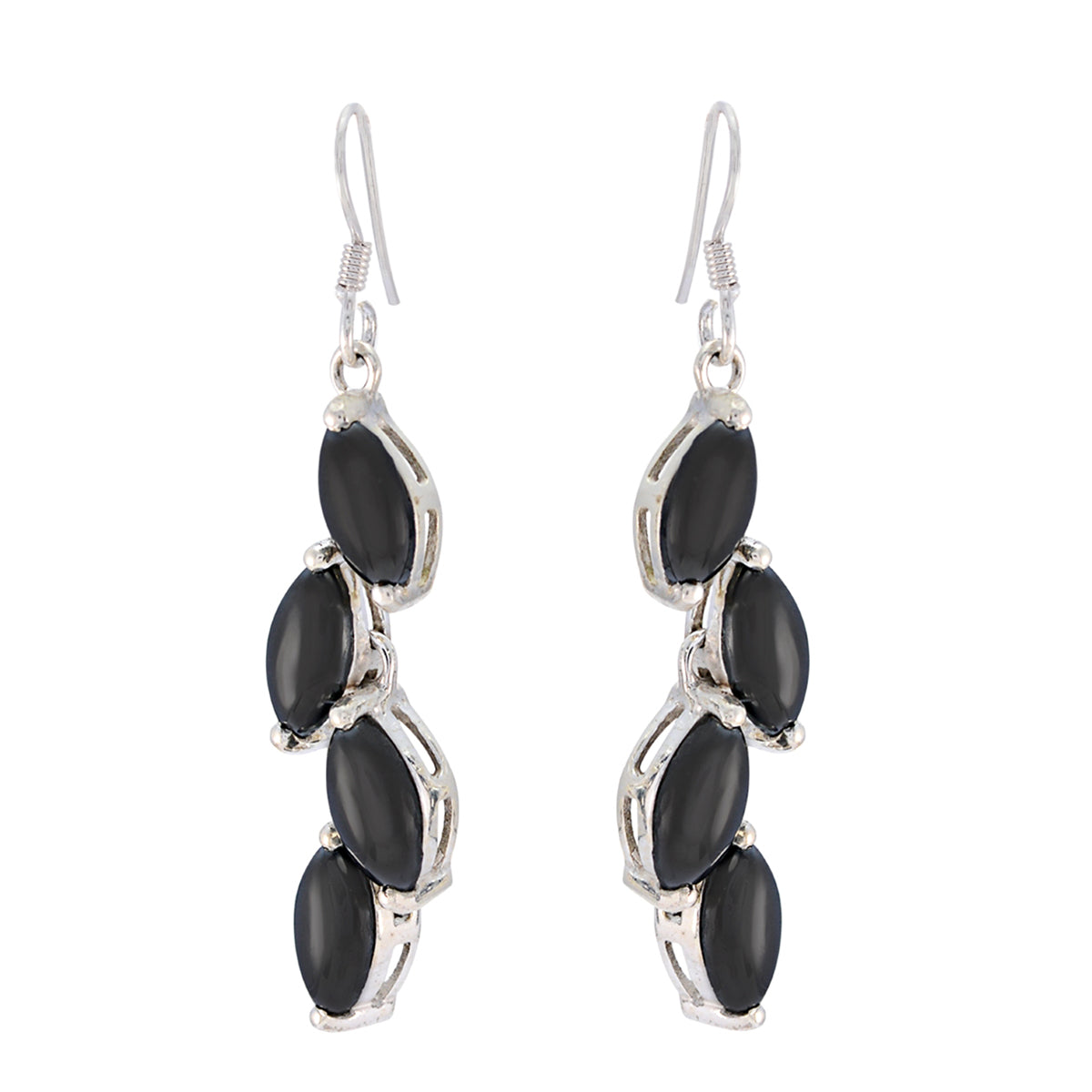 Luisa Grey Dangle Earrings for Everyday Glam Gunmetal Gray Dangle