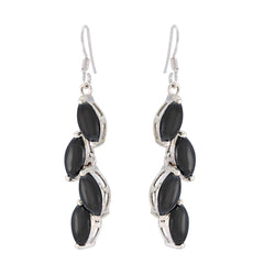 Luisa Grey Dangle Earrings for Everyday Glam Gunmetal Gray Dangle
