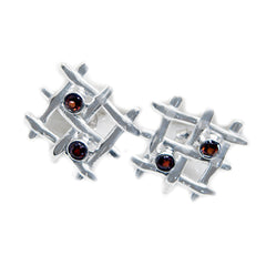 Luisa Red Stud Earrings for Everyday Glam