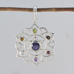 Luna Multicolor Pendant India - Gemstone Elegance