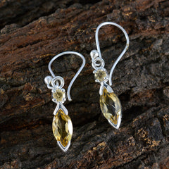 Luna Yellow Earrings with Elegant Gemstone Design