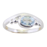 Genesis Luxurious Blue Solitaire Ring for Every Occasion Blue Topaz Blue