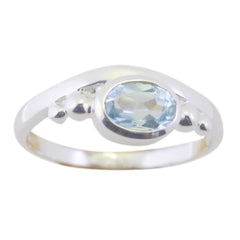 Genesis Luxurious Blue Solitaire Ring for Every Occasion Blue Topaz Blue