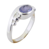 Riya Luxurious Blue Solitaire Ring for Everyday Elegance Iolite Blue