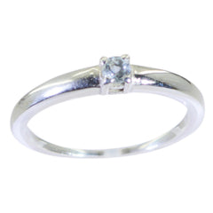 Freya Luxurious Blue Solitaire Ring Blue Topaz Blue