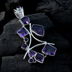 Tereza Luxurious Gemstone Pendant in Silver
