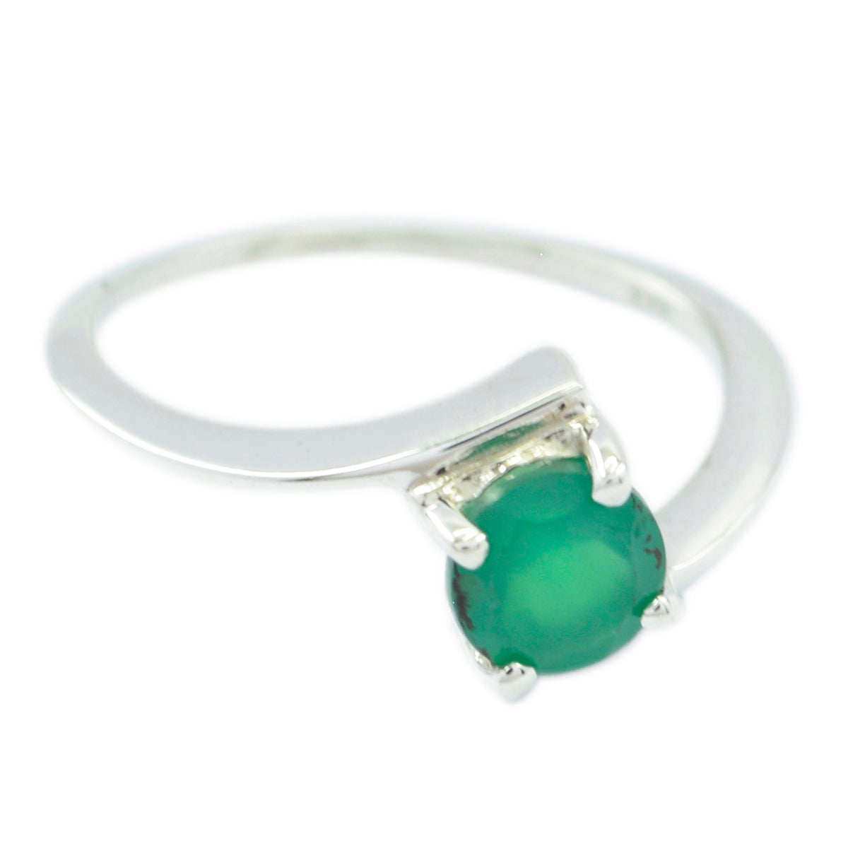 Zoey Luxurious Green Solitaire Ring for Everyday Elegance Green Onyx Green