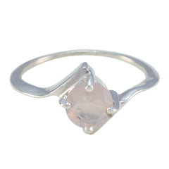 Addison Luxurious Pink Solitaire Ring Rose Quartz Pink