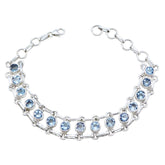 Amelia Luxury Blue Tennis Bracelet for Everyday Glam Blue Supphire CZ Blue