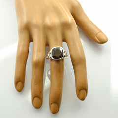 Anna Luxury Brown Solitaire Ring with Sterling Silver