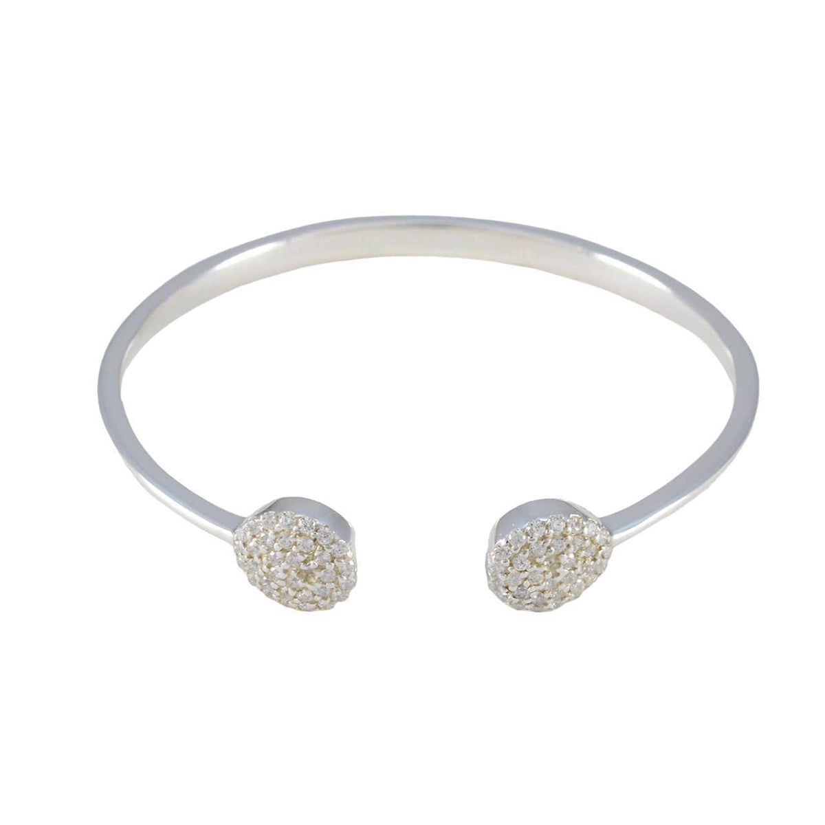 Scarlett Luxury White Bangle Bracelet for Elegant Style White CZ White