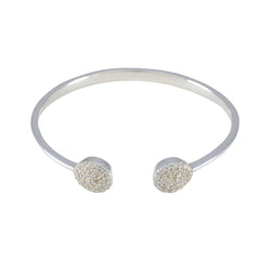 Scarlett Luxury White Bangle Bracelet for Elegant Style White CZ White