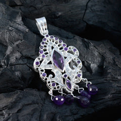 Maria Gemstone Pendant with Amethyst Elegance