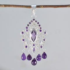 Maria Gemstone Pendant with Amethyst Elegance