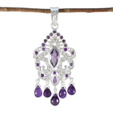 Maria Gemstone Pendant with Amethyst Elegance Amethyst Purple Purple