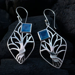 Mariana Blue Featherlight Earrings - Elegant Tree Design