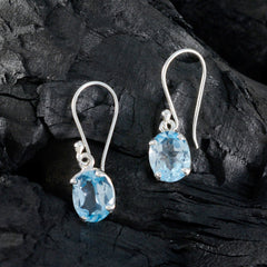 Mariana Blue Solitaire Dangle Earrings for All Occasions