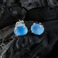 Mariana Blue Solitaire Stud Earrings for Everyday Glam