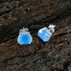 Mariana Blue Solitaire Stud Earrings for Everyday Glam