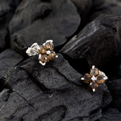 Mariana Brown Stud Earrings for Everyday Glam