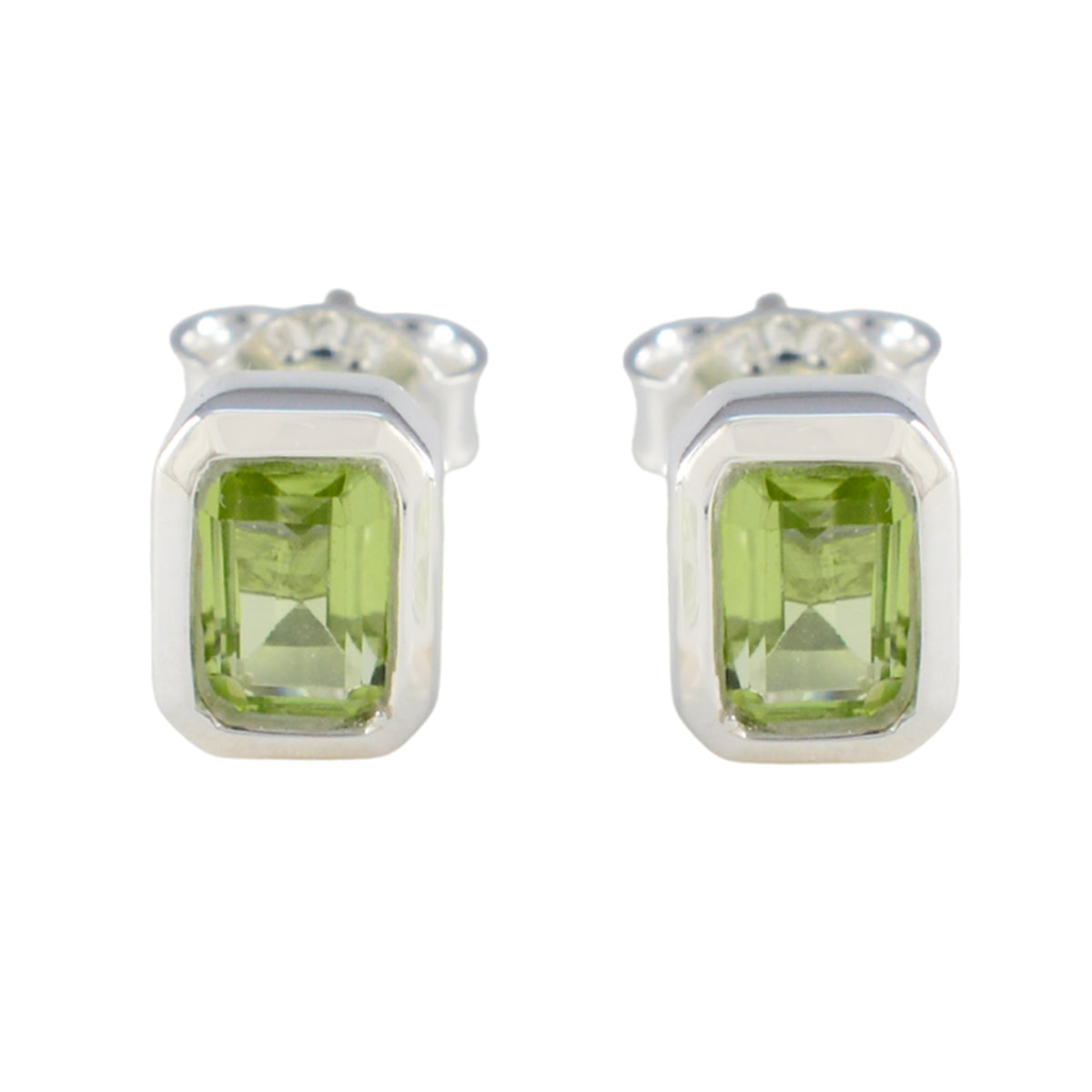 Mariana Green Stud Earrings for Everyday Glamour Peridot Green Stud