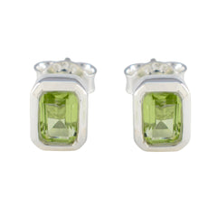 Mariana Green Stud Earrings for Everyday Glamour Peridot Green Stud