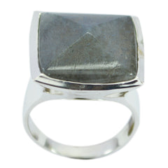 Mariana Traditional Grey Solitaire Ring Labradorite Gray